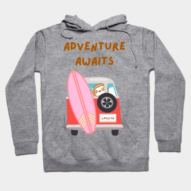 Adventure Awaits Sloth Hoodie by theslothinme